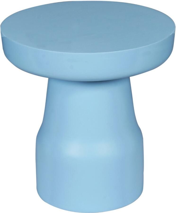 Starfurn Bijzettafel Drum Rond Blauw Hout 40x40x42cm