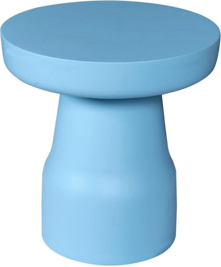Starfurn Bijzettafel Drum Rond Blauw Hout 40x40x42cm - Foto 2