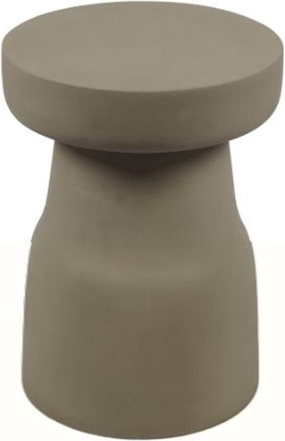 Starfurn Bijzettafel Drum Rond Taupe Hout 40x40x42cm