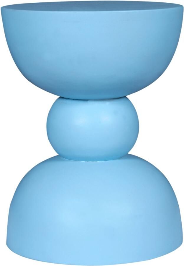 Starfurn Bijzettafel Jon Rond Blauw Hout 30x30x40cm - Foto 2