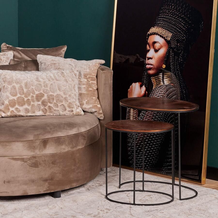 Starfurn Bijzettafel Leaves 35 cm Set van 2