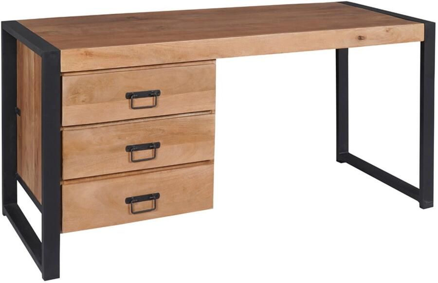 Starfurn Bureau Britt 145 cm mango metaal Naturel Meubelplaats - Foto 3