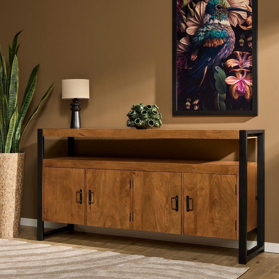 Starfurn Dressoir Britt 175 cm mango metaal Naturel Meubelplaats - Foto 6