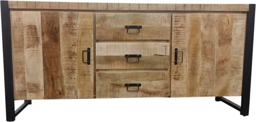 Meubelplaats Dressoir Boaz 160 cm mango metaal Naturel - Foto 3
