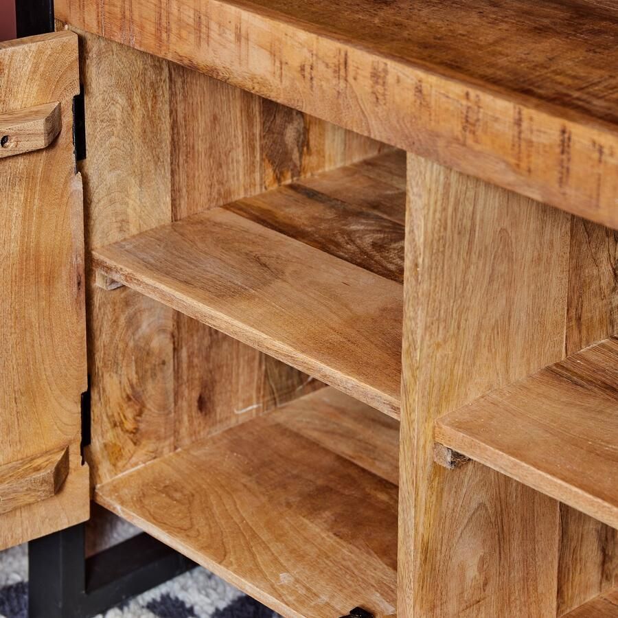 Starfurn Dressoir Britt 175 cm mango metaal Naturel Meubelplaats - Foto 3