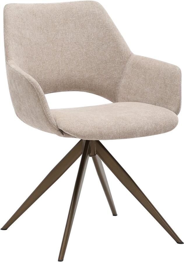 Starfurn Eetkamerstoel Daisy Beige Stof Draaibaar