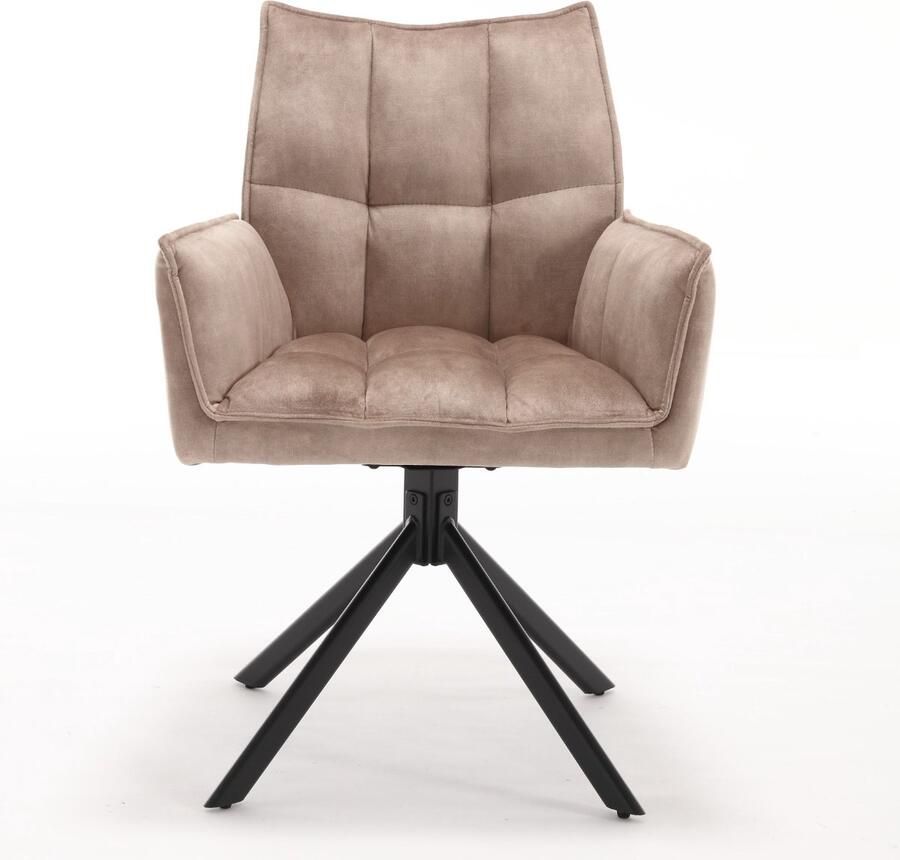 Meubelplaats Eetkamerstoel Dani Velvet Beige (set van 2)