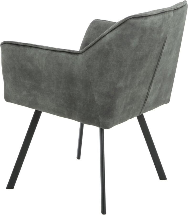 Starfurn Eetkamerstoel Hunter Groen Set Van 2 Velvet & Metaal 63x63x79 cm Eetkamerstoel Emma Velvet