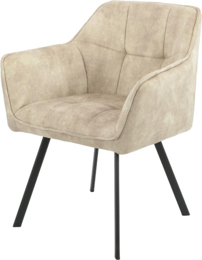 Industrieelinhuis.nl Eetkamerstoel Emma Velvet Taupe (per 2)