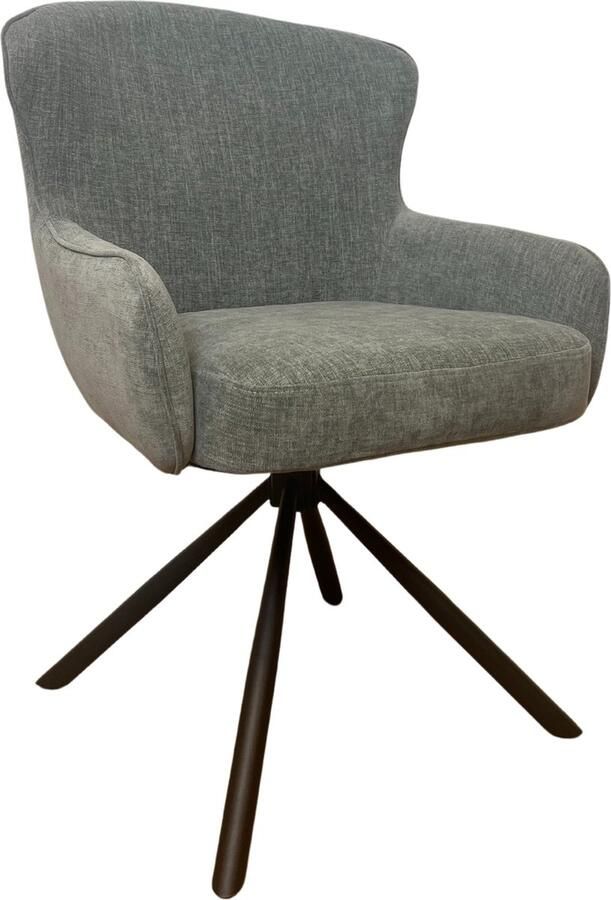 Starfurn Eetkamerstoel Hanna Beige Stof Draaibaar Set van 2 - Foto 2