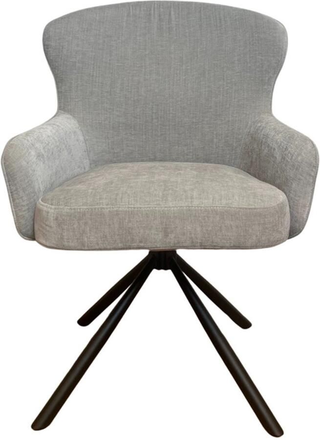 Starfurn Eetkamerstoel Hanna Ash Grijs met Armleuning Set van 2