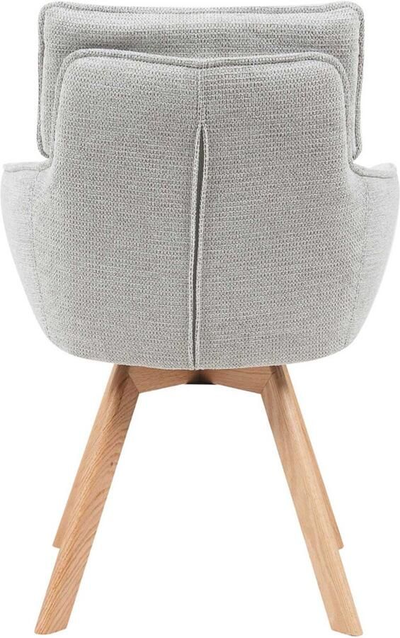 Starfurn Eetkamerstoel Jona Taupe Stof Draaibaar Set van 2