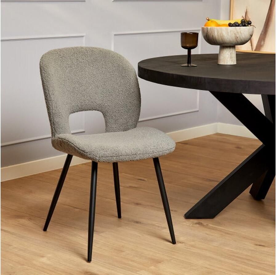 Meubelplaats Eetkamerstoel Lynn Antraciet