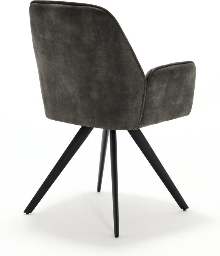 Starfurn Eetkamerstoel Hunter Groen Set Van 2 Metaal & Velvet 60x65x89 cm Eetkamerstoel Nova