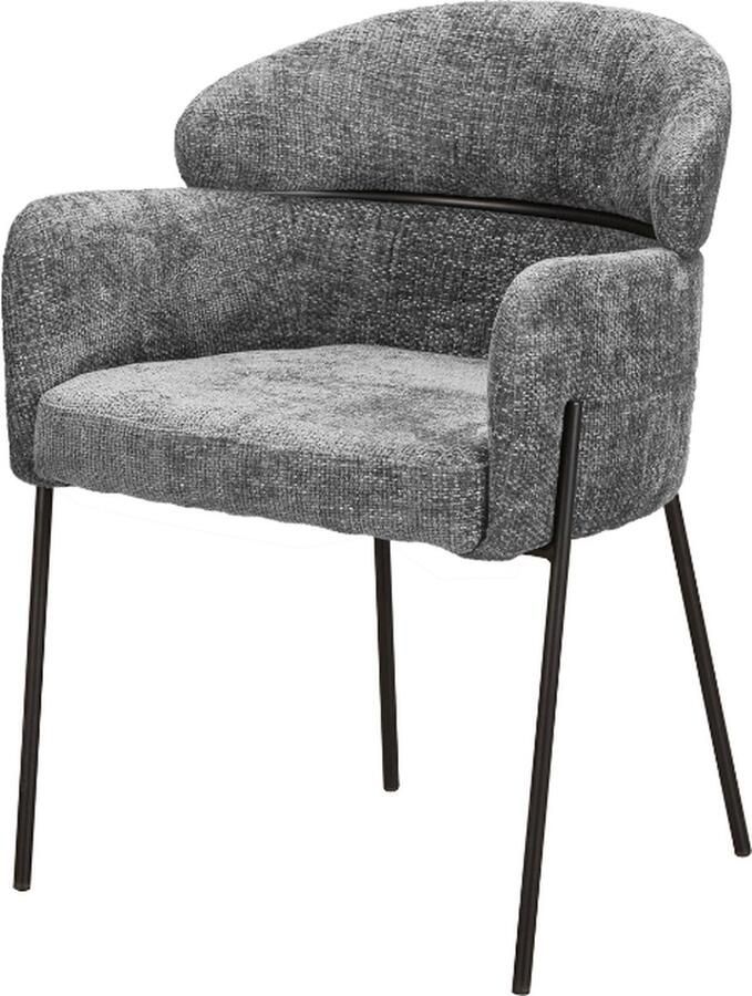 Eetkamerstoel met armleuning eetkamerstoel grijs stoelen - Foto 2