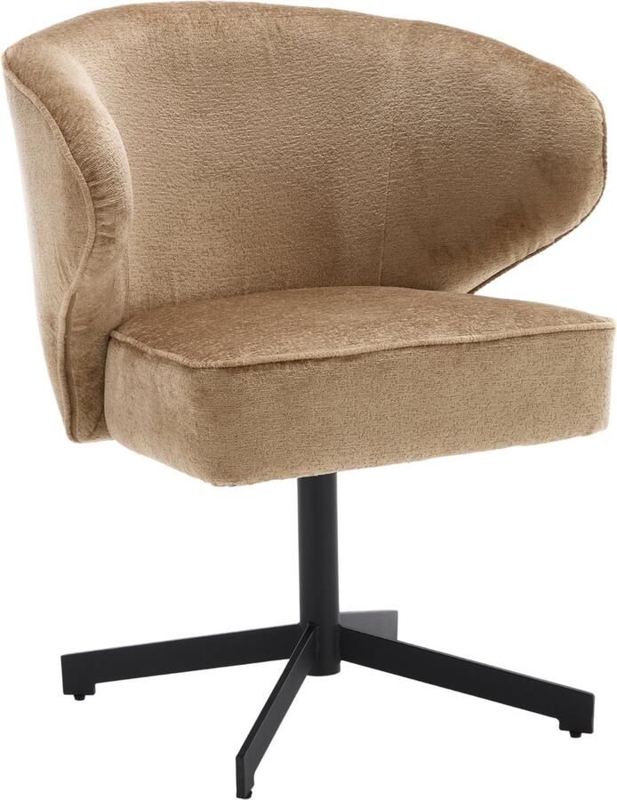 Starfurn Eetkamerstoel Persie Lichtbruin Zwart Draaibaar - Foto 2