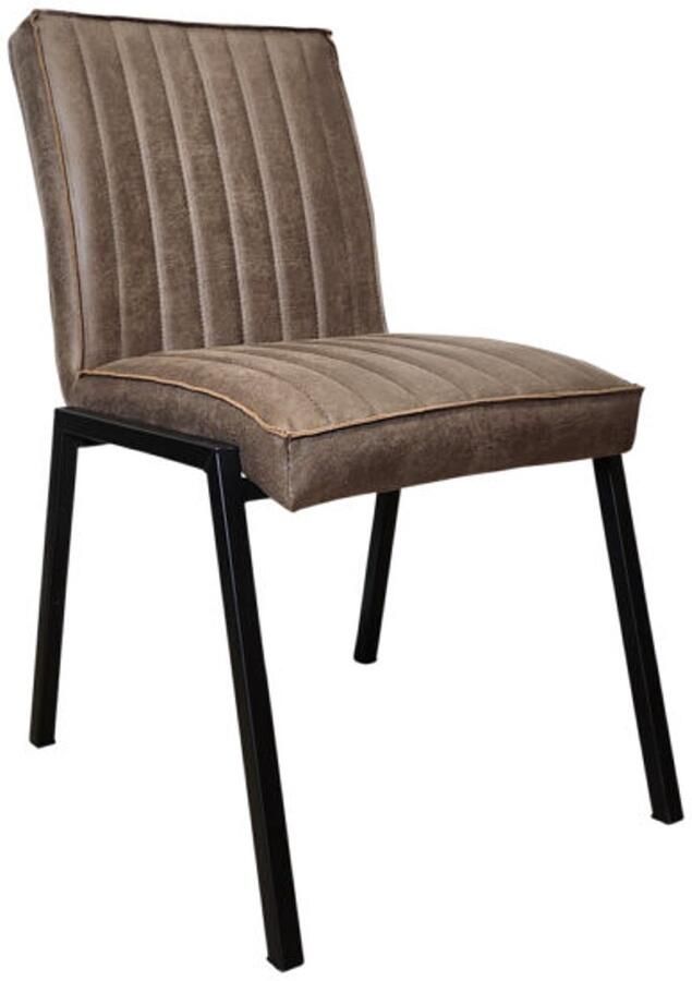 Starfurn Eetkamerstoel Tivoli Bruin Leer 52x65x88cm Set van 2