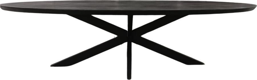 Starfurn Eettafel Brandy Ovaal Zwart Mangohout 240x110x76cm - Foto 2