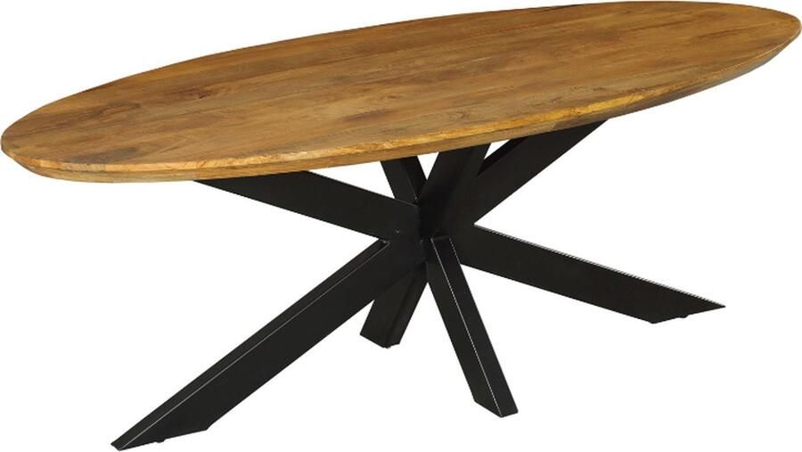 Starfurn Eettafel Brandy Ovaal Naturel Mangohout 240x110x76cm - Foto 6