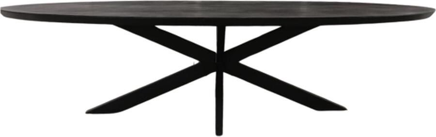 Starfurn Eettafel Brandy Ovaal Zwart Mangohout 300x120x76cm