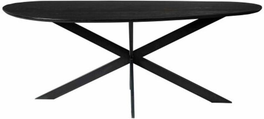 Starfurn Eettafel Cloud Organisch Zwart Hout 180x84x76cm