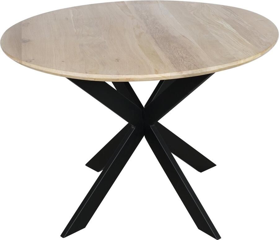 Starfurn Eiken eettafel Ferris Rond 110 cm Naturel - Foto 3