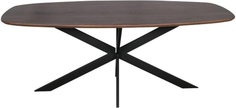 Meubelplaats Eiken eettafel Ferris Deens Ovaal 200 cm Walnoot