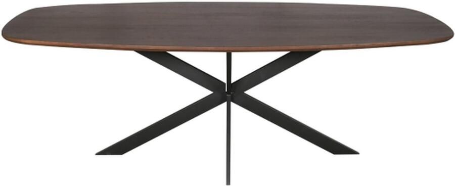 Meubelplaats Eiken eettafel Ferris Deens Ovaal 240 cm Walnoot