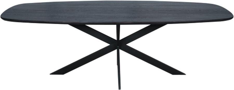 Starfurn Eettafel Ferris Deens Ovaal Zwart Eikenhout 240x110x76cm