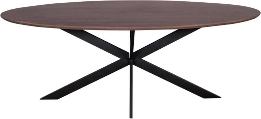 Meubelplaats Eiken eettafel Ferris Ovaal 210 cm Walnoot