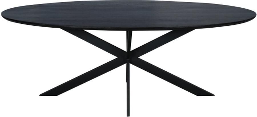 Starfurn Eettafel Ferris Ovaal Zwart Eikenhout 210x100x76cm