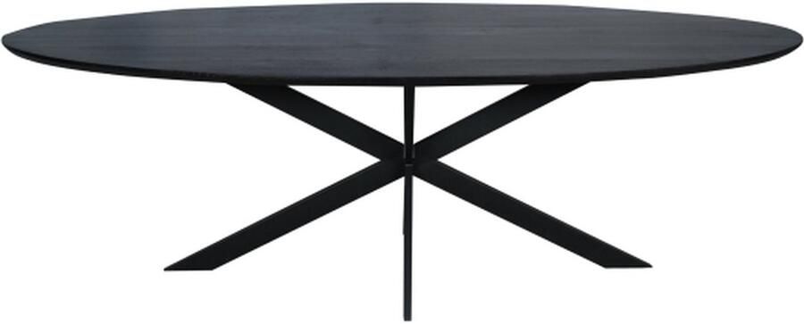 Starfurn Eettafel Ferris Ovaal Zwart Eikenhout 240x110x76cm