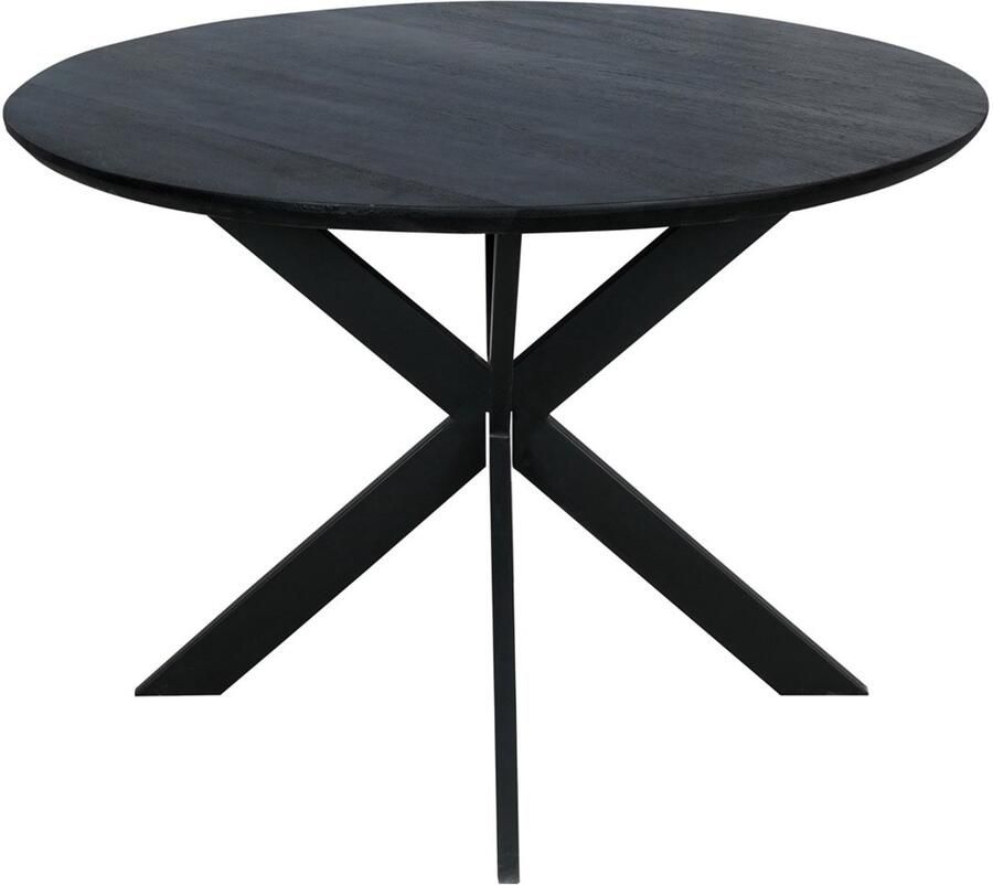 Starfurn Eettafel Ferris Rond Zwart Eikenhout 110x110x76cm