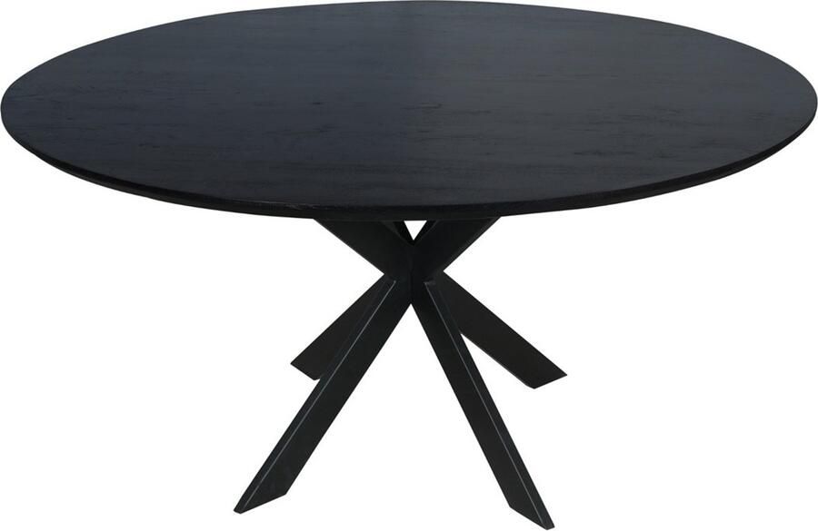Starfurn Eettafel Ferris Rond Zwart Eikenhout 150x150x76cm