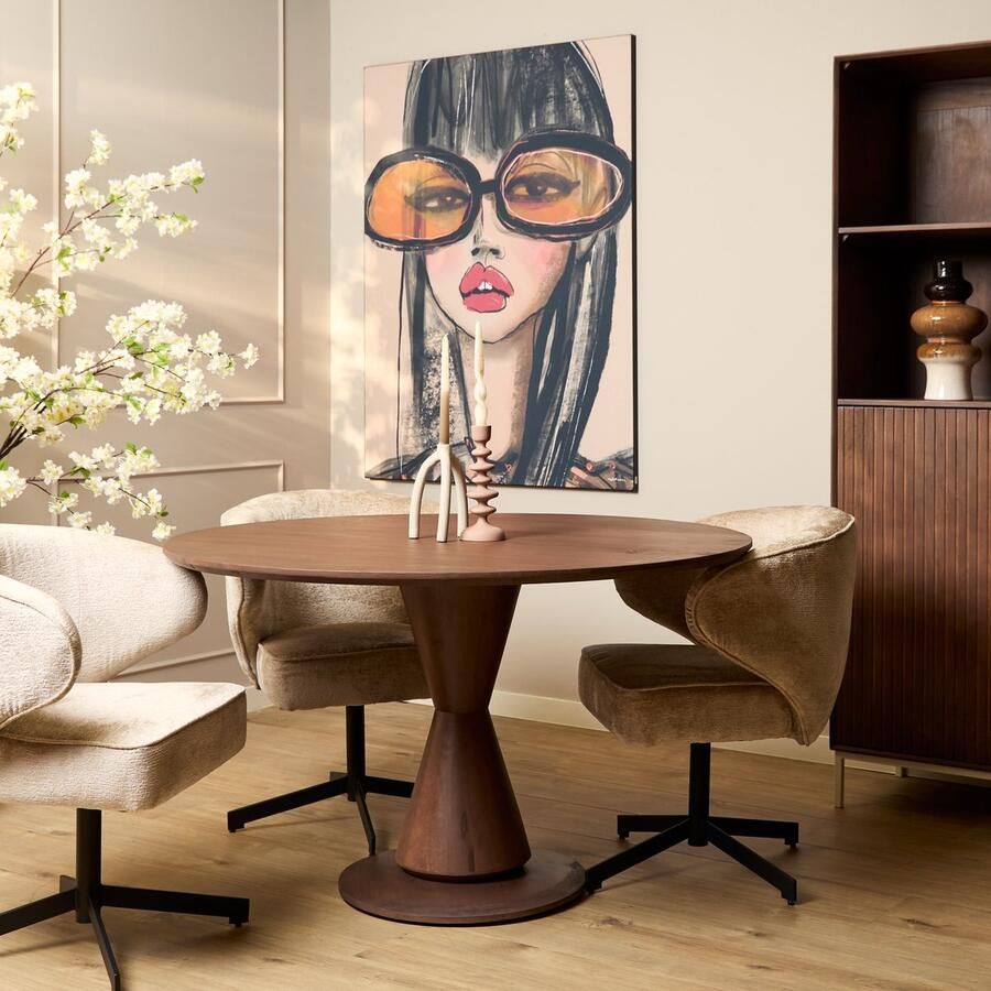 Starfurn Eettafel Lima Walnut 150 cm Rond