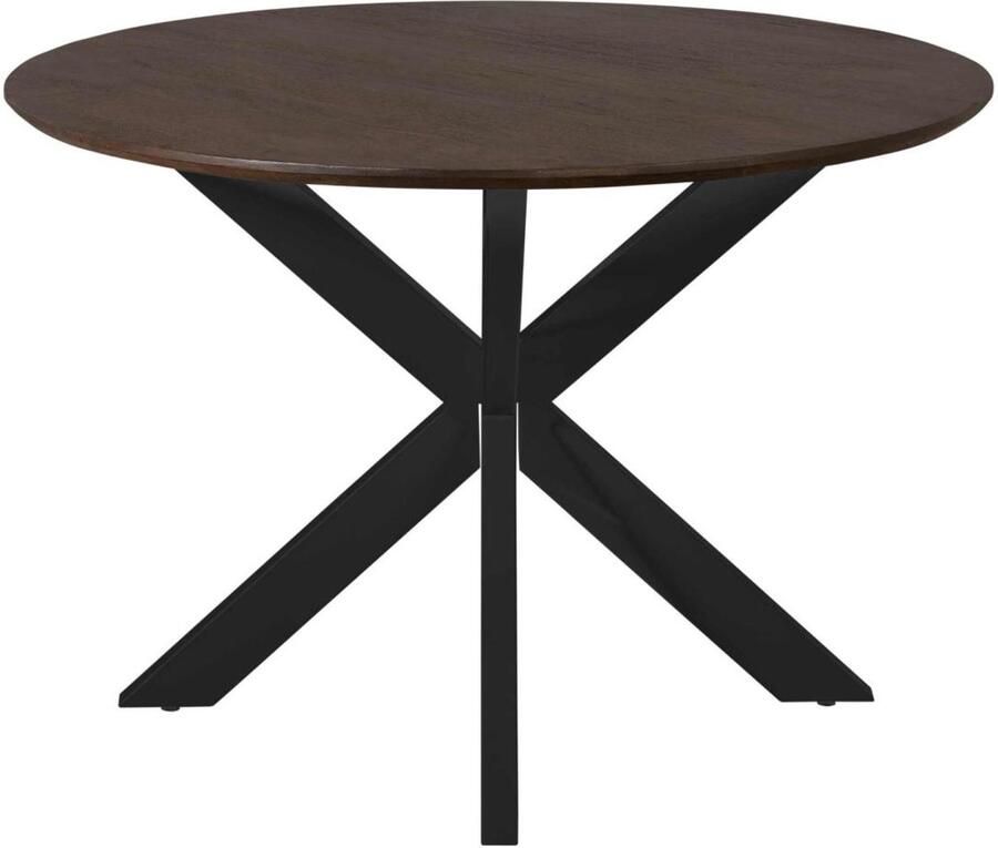 Starfurn Eettafel Madison ø110 cm bruin zwart