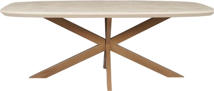 Starfurn Eettafel Madison Deens Ovaal Zandkleur Hout 280x120x76cm - Foto 2