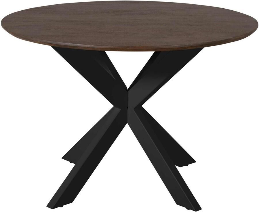 Starfurn Eettafel Madison Deens Ovaal Bruin Zwart 110x110x76cm - Foto 2