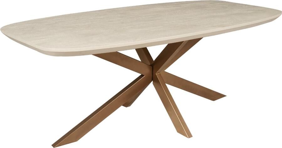 Starfurn Eettafel Madison Deens Ovaal Zandkleur Hout 280x120x76cm