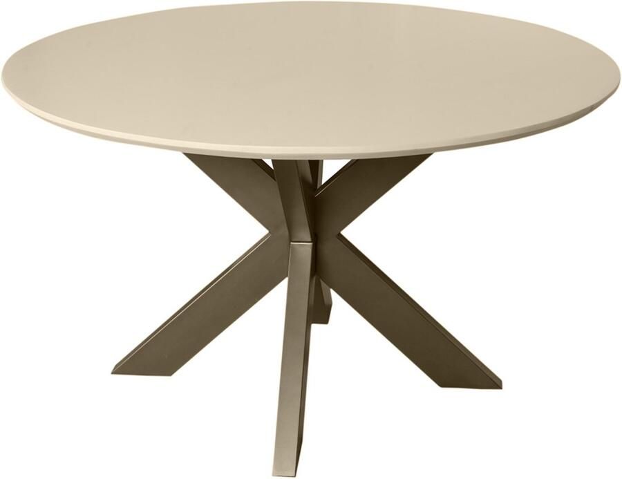 Starfurn Eettafel Madison Rond Zandkleur Hout 150x150x76cm
