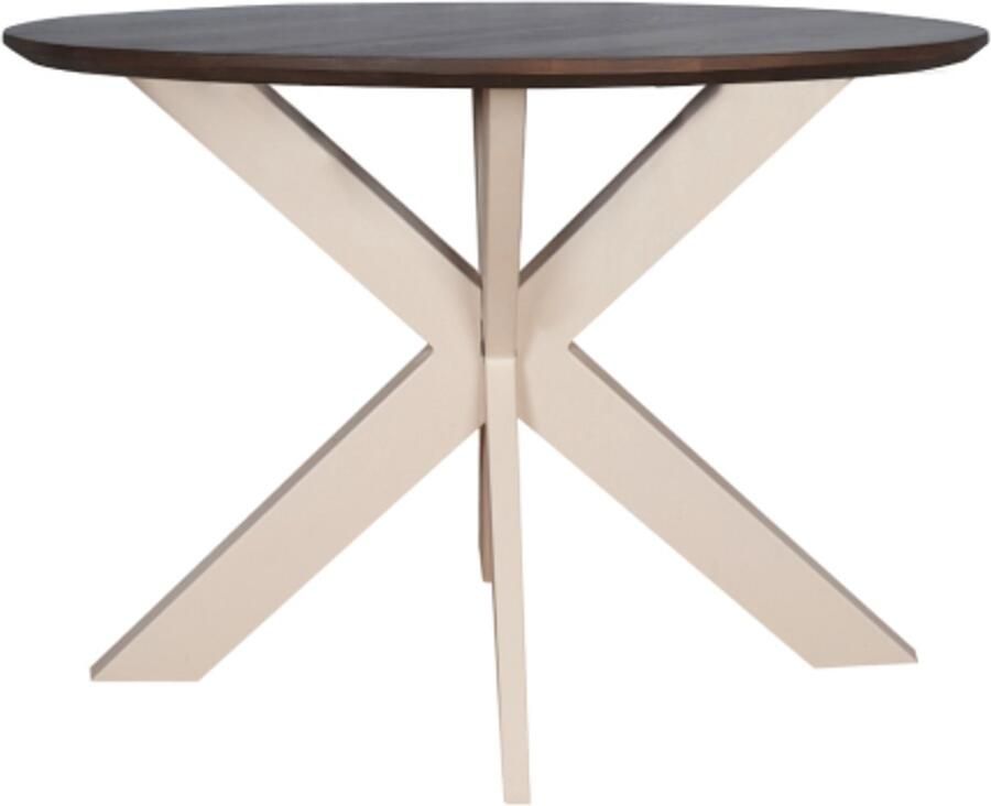 Starfurn Eettafel Madison Rond Walnoot Beige 150x150x76cm