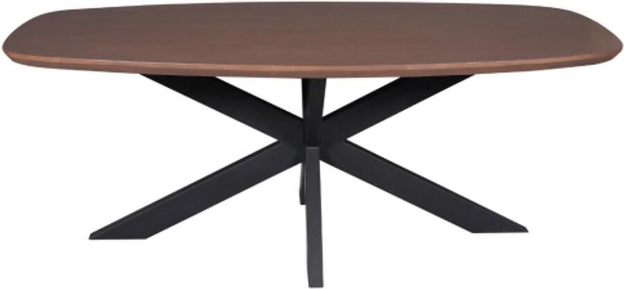 Starfurn Eettafel Madison Deens Ovaal Walnoot Zwart 200x100x76cm