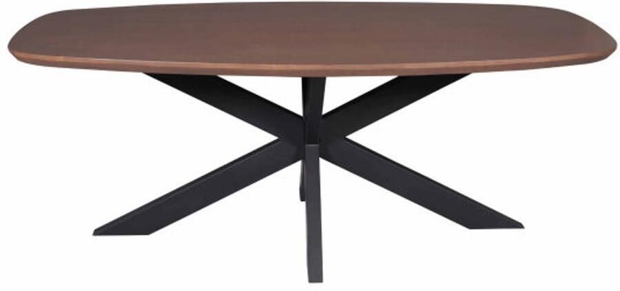 Starfurn Eettafel Madison Deens Ovaal Walnoot Zwart 240x100x76cm