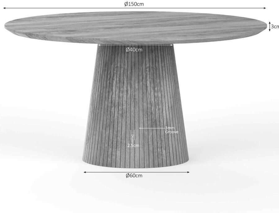 Starfurn Eettafel Solana 150 cm Taupe