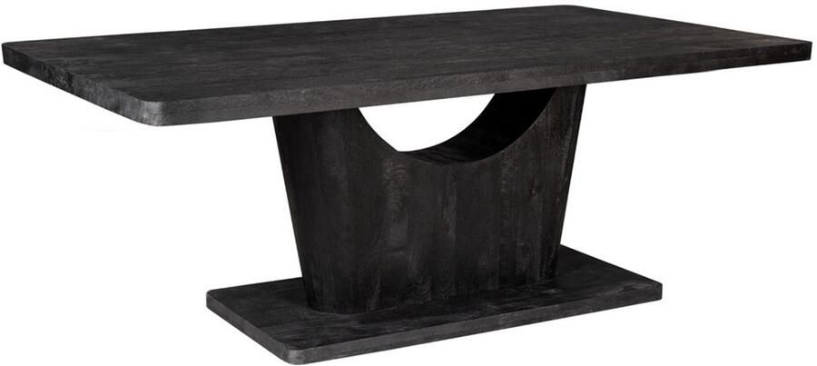 Starfurn Eettafel Voco Rechthoek Zwart Hout 200x110x76cm