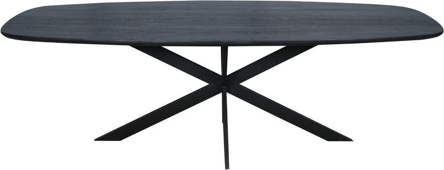Starfurn Eiken eettafel Ferris Deens Ovaal 240 cm Zwart