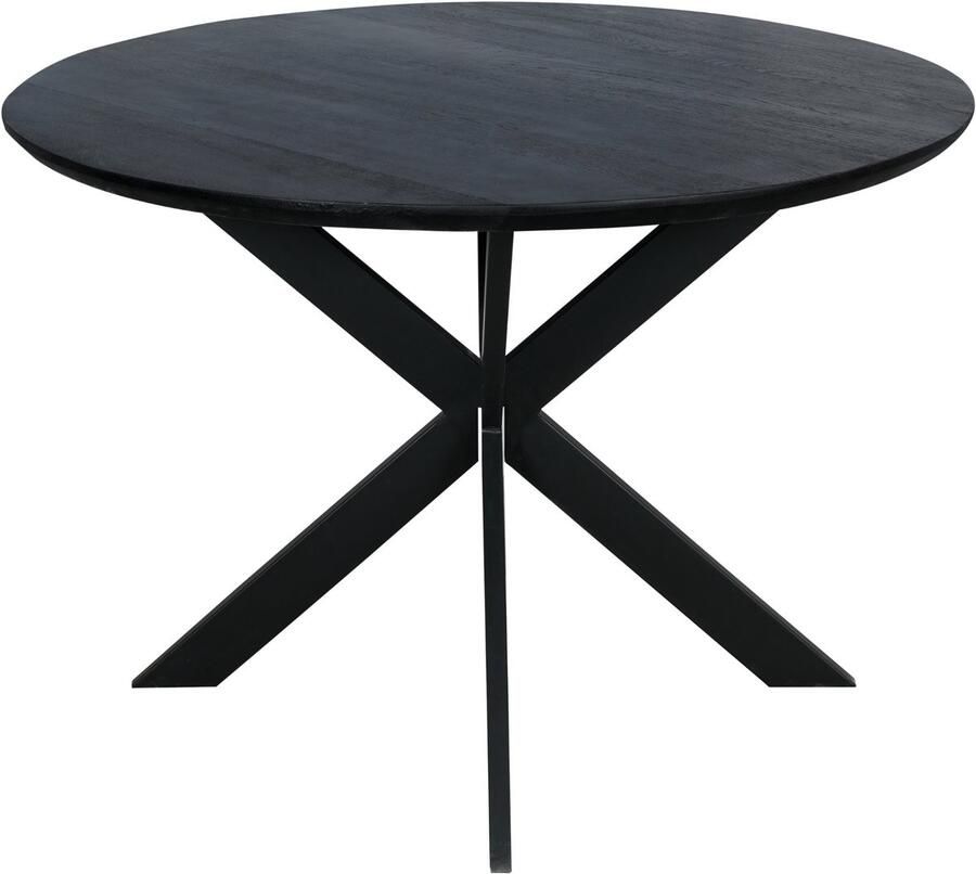 Starfurn Eiken eettafel Ferris Rond 110 cm Zwart