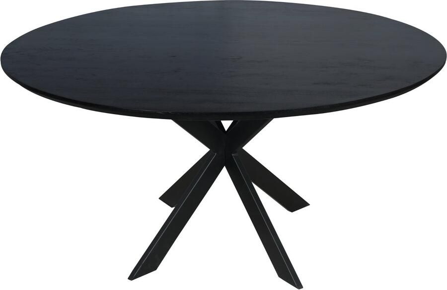 Starfurn Eiken eettafel Ferris Rond 150 cm Zwart