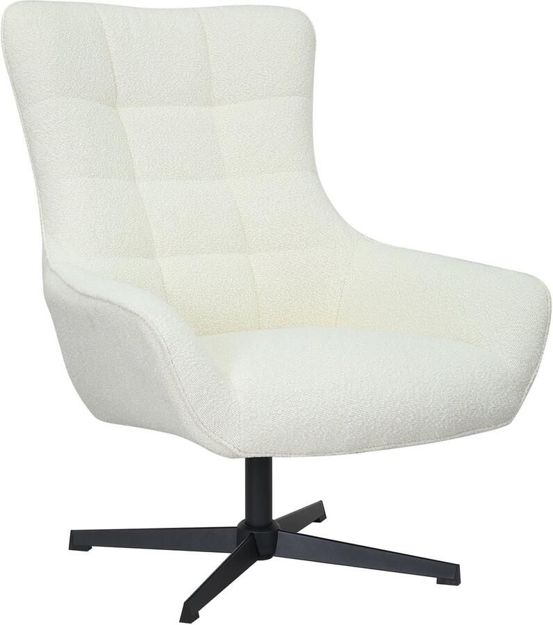 Starfurn Fauteuil Nora Off-White Stof Draaibaar 81x85x99cm - Foto 2