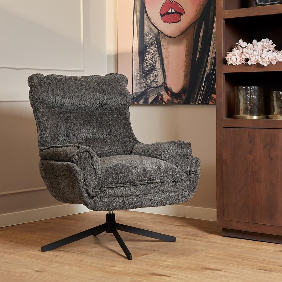 Starfurn Fauteuil Vera Dark Grey
